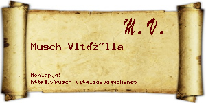 Musch Vitália névjegykártya